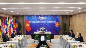 Hội nghị Cấp cao đặc biệt ASEAN về ứng phó dịch bệnh Covid-19. Ảnh: VIẾT CHUNG