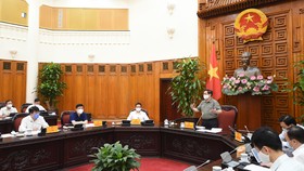 Thủ tướng Chính phủ chủ trì họp Chính phủ về công tác phòng, chống dịch Covid-19. Ảnh: VGP