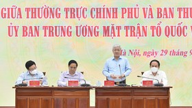Thủ tướng Phạm Minh Chính dự hội nghị mặt trận chiều 29-9. ẢNH: VIẾT CHUNG