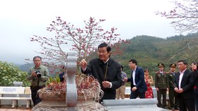 Nguyên Chủ tịch nước Trương Tấn Sang tưởng niệm, tri ân các anh hùng, liệt sĩ tại Vị Xuyên