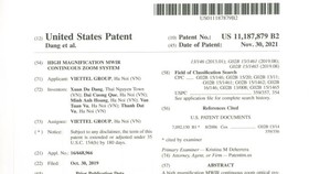 Viettel có thêm 2 bằng sáng chế độc quyền tại Mỹ