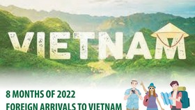 Foreign arrivals to Vietnam surge 13.7 fold in eight months of 2022