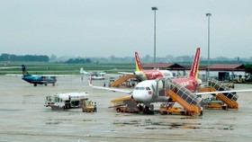 Airplanes at Noi Bai International Airport in Hanoi (Photo: VNA)