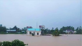 Quảng Ngãi: Mưa lớn gây ngập hàng trăm nhà ven sông Trà Câu