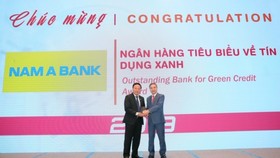 Nam A Bank nhận giải thưởng "Ngân hàng tiêu biểu về tín dụng xanh" năm 2019