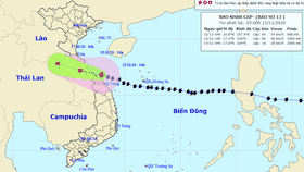 Bão số 13 khi vào đất liền các tỉnh Thừa Thiên - Huế đến Hà Tĩnh suy yếu thành áp thấp nhiệt đới