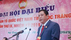 Ông Dương Sà Kha tái đắc cử Chủ tịch Uỷ ban MTTQVN tỉnh Sóc Trăng, nhiệm kỳ 2019-2024. Ảnh: TUẤN QUANG