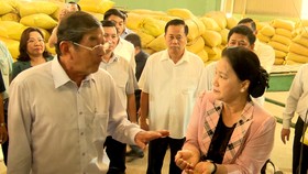 Chủ tịch Quốc hội Nguyễn Thị Kim Ngân thăm cơ sở sản xuất giống lúa ST25