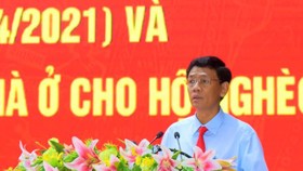 Ông Lâm Văn Mẫn, Bí thư Tỉnh ủy Sóc Trăng phát biểu tại buổi phát động