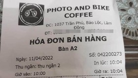 Quán cà phê tại Bảo Lộc không niêm yết giá, bị tố “chặt chém” ly cà phê 249.000 đồng