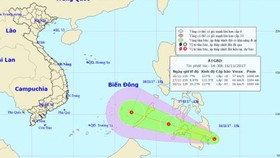 Xuất hiện áp thấp nhiệt đới ở gần biển Đông