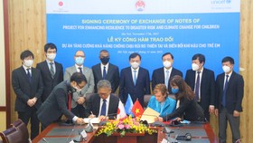 Nhật Bản hỗ trợ Việt Nam 5,7 triệu USD bảo vệ trẻ em trước biến đổi khí hậu