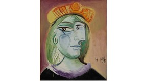 Bức họa Femme au Béret Rouge-Orange của Picasso. Ảnh: Sotheby’s