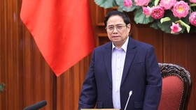 Thủ tướng Phạm Minh Chính, Trưởng Ban Chỉ đạo quốc gia triển khai thực hiện cam kết của Việt Nam tại Hội nghị COP26 chủ trì cuộc họp lần thứ nhất của Ban Chỉ đạo. Ảnh: VGP