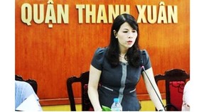 Bà Lê Mai Trang, Phó Chủ tịch UBND quận Thanh Xuân, Hà Nội