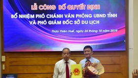 Ông Phan Lê Hiến nhận quyết định bổ nhiệm làm Phó Chánh Văn phòng UBND tỉnh Thừa Thiên – Huế ​