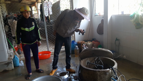 Một trong số giếng nước sinh hoạt của người dân bị nhiễm dầu ở thôn Tân Phúc, xã Hương Trạch, huyện Hương Khê, tỉnh Hà Tĩnh