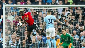 Paul Pogba ghi bàn thắng thứ 2 của mình vào lưới Man.City. Ảnh: Getty Images    