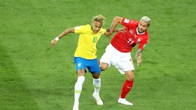 Neymar chơi mờ nhạt trước Thụy Sĩ. Ảnh Getty Images