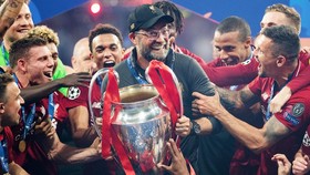 Liverpool sau khi đăng quangg  Champions League vào tháng 6. Ảnh: Getty Images
