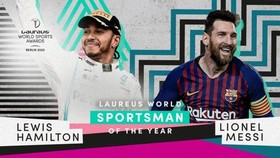 Lionel Messi và Lewis Hamilton chia sẽ giải thưởng Laureus World Sportsman.