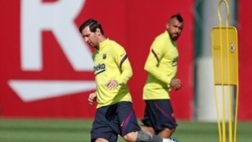 Lionel Messi tập luyện bình thường từ đầu tuần.