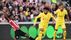 Mohamed Salah và Liverpool vẫn vươn lên đầu bảng. Ảnh: Getty Images