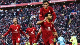 Mohamed Salah khiến đồng đội phấn khích sau tuyệt phẩm trong trận hòa Man.City 2-2.