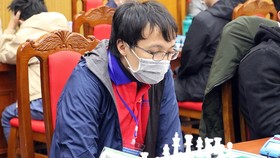 Đại kiện tướng Nguyễn Ngọc Trường Sơn đã giành HCV đầu tiên ở giải vô địch toàn quốc 2022. Ảnh:Liên đoàn cờ vua VN