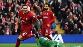 Darwin Nunez ghi cú đúp giúp Liverpool giành chiến thắng. Ảnh: Getty Images