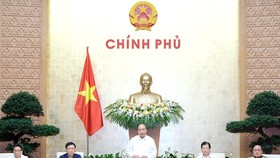  Chính phủ đã họp phiên chuyên đề về công tác xây dựng pháp luật với sự chủ trì của Thủ tướng Nguyễn Xuân Phúc. Ảnh: VGP