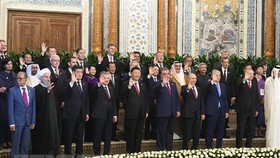 Các nhà lãnh đạo tham dự Hội nghị thượng đỉnh lần thứ 5 CICA diễn ra ở thủ đô Dushanbe ,Tajikistan, ngày 15-6. Nguồn:TTXVN
