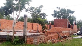 Một trường hợp xây nhà trên đất nông nghiệp tại xã Vĩnh Lộc B, huyện Bình Chánh, TPHCM. Ảnh: LÊ THOA