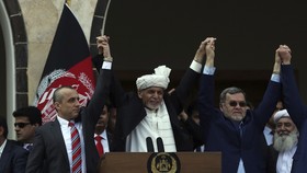 Tổng thống Ashraf Ghani trong lễ tuyên thệ nhậm chức. Ảnh: AP