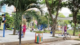 Công viên khu mũi tàu Nam Long, phường Phú Thuận,  quận 7, TPHCM được chuyển hóa từ bãi đất trống