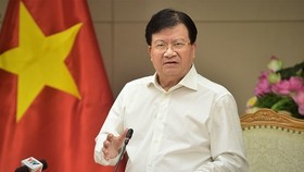 Phó Thủ tướng Trịnh Đình Dũng phát biểu tại cuộc họp. Ảnh: VGP