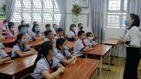 Học sinh Trường Tiểu học An Hội (quận Gò Vấp) trong giờ học năm học 2020-2021 