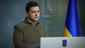 Tổng thống Ukraine Volodymyr Zelensky. Ảnh: AP.