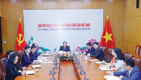 Quang cảnh hội đàm trực tuyến. Ảnh: TTXVN