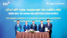 Lễ ký kết hợp tác chiến lược giữa BSC và Hana Securities