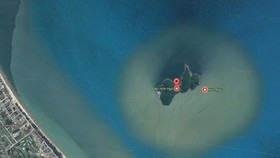 Đảo Hòn Ngư - nơi xảy ra vụ chìm tàu. Ảnh: Google Maps