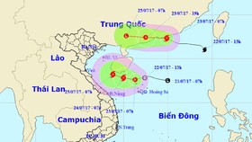 Tin mới nhất về áp thấp nhiệt đới trên biển Đông và cơn bão số 3