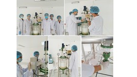 Hình ảnh sản xuất thực tế hợp chất α-HH và BCP quy mô 1.000 gam/mẻ tại Viện khoa học vật liệu ứng dụng, Viện Hàn lâm khoa học công nghệ Việt Nam. Nguồn: VST