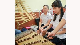 Nhiều trường học cho học sinh tiếp cận với nhạc cụ dân tộc
