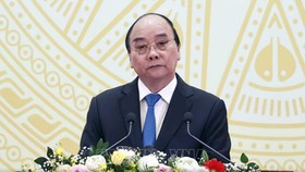 Chủ tịch nước Nguyễn Xuân Phúc phát biểu tại buổi lễ. Ảnh: TTXVN