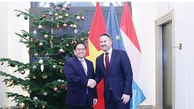 Thủ tướng Phạm Minh Chính và  Thủ tướng Luxembourg Xavier Bettel. Ảnh: TTXVN