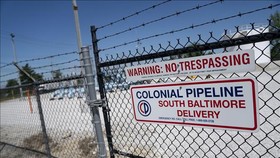 Một cơ sở của công ty Colonial Pipeline ở Baltimore, Maryland, Mỹ, ngày 11/5/2021. Ảnh: THX/TTXVN