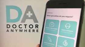 Singapore-based Doctor Anywhere, which raised $27 million in late March, provides video consultation services with doctors, including COVID-19 medical advice, via a smartphone app. (Photo by Kentaro Iwamoto)