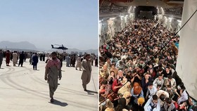 Đám đông tụ tập khi bị mắc kẹt tại sân bay quốc tế Hamid Karzai, Afghanistan, ngày 17/8. Nguồn ảnh: FOX News.