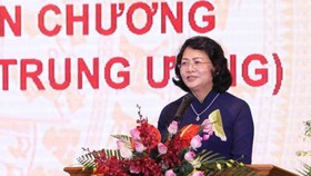 Phó Chủ tịch nước Đặng Thị Ngọc Thịnh phát biểu tại lễ kỷ niệm. Ảnh: TTXVN
